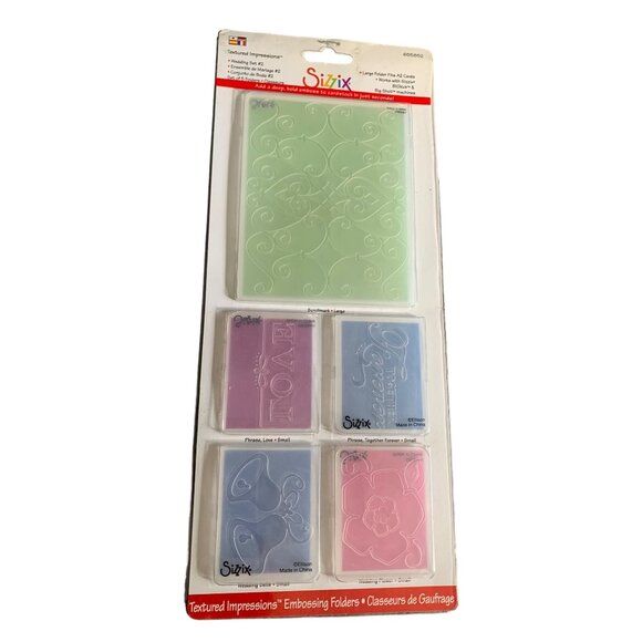 Sizzix Wedding Set #2 Textured Impressions Embossing Folders - Picture 1 of 8